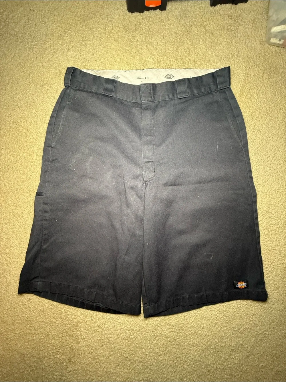 Dickies Navy Flat Front Work Shorts